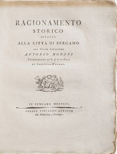 Bergamo-Edizioni di interesse bergamasco 8 opere di interesse bergamasco o stampate a Bergamo  - Asta Libri Antichi - Associazione Nazionale - Case d'Asta italiane