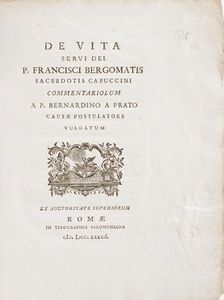 Bergamo-Edizioni di interesse bergamasco 8 opere di interesse bergamasco o stampate a Bergamo  - Asta Libri Antichi - Associazione Nazionale - Case d'Asta italiane