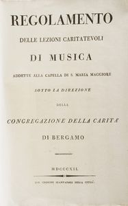 Bergamo-Edizioni di interesse bergamasco 8 opere di interesse bergamasco o stampate a Bergamo  - Asta Libri Antichi - Associazione Nazionale - Case d'Asta italiane