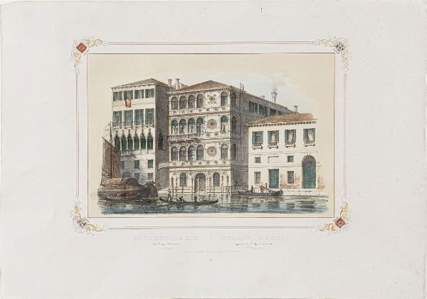 Venezia- Palazzo Dario Veduta di Palazzo Dario, Venezia, Joseph Kier, met secolo XIX  - Asta Stampe, Vedute e Carte Geografiche - Associazione Nazionale - Case d'Asta italiane