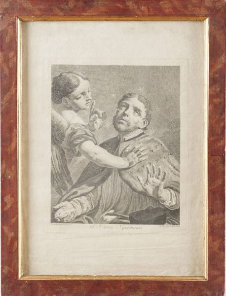 Cavalli Nicola-Giovanni Battista Piazzetta. S.Giovanni Nepomuceno, Venezia secolo XVIII.  - Asta Stampe, Vedute e Carte Geografiche - Associazione Nazionale - Case d'Asta italiane