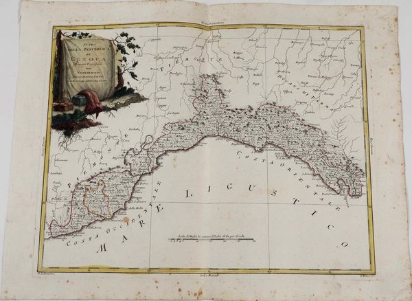 Une veduta panoramica e due carte topografiche di Genova  - Asta Stampe, Vedute e Carte Geografiche - Associazione Nazionale - Case d'Asta italiane