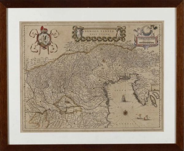 Magini Antonio. Dominio veneto nell'Italia...Bologna, 1620.  - Asta Stampe, Vedute e Carte Geografiche - Associazione Nazionale - Case d'Asta italiane