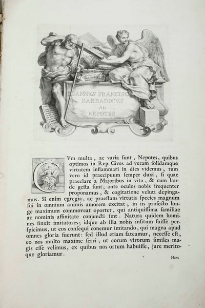 Padova, tipografia del seminario, 1732 Numismata Virorum Illustrium ex Barbadica Gente  - Asta Stampe, Vedute e Carte Geografiche - Associazione Nazionale - Case d'Asta italiane