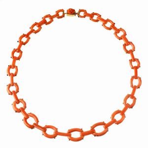 COLLANA E BRACCIALE IN CORALLO  - Asta GIOIELLI - Associazione Nazionale - Case d'Asta italiane