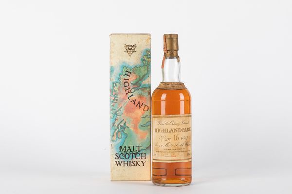 Scozia : Highland Park 16 Year Old Single Malt Scotch Whisky  - Asta Vini e Distillati - Associazione Nazionale - Case d'Asta italiane