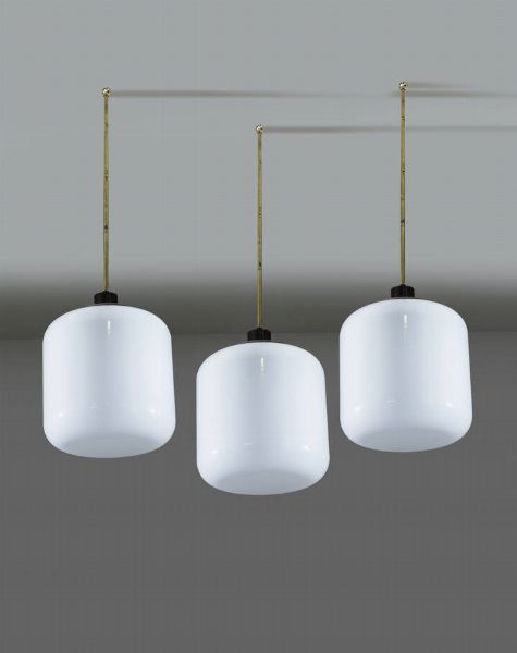 PRODUZIONE ITALIANA : Set di tre lampade a sospensione  - Asta Design - Associazione Nazionale - Case d'Asta italiane