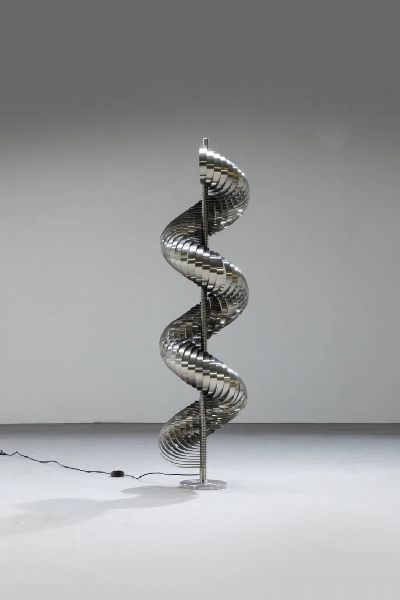 HENRI MATHIEU : Lampada da terra a spirale  - Asta Design - Associazione Nazionale - Case d'Asta italiane