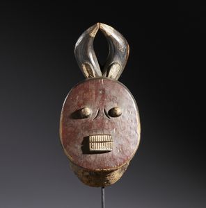 Baule - Costa d'Avorio - Nello stile di Maschera zoomorfa in legno, metallo, caolino e pigmenti