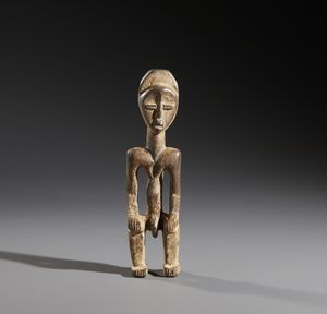 Mbole - Rebupplica Democratica del Congo - Nello stile di Scultura antropomorfa maschile In legno duro e tracce di caolino
