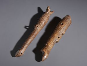 Mossi - Burkina Faso - Nello stile di Lotto composto da due fischietti in legno