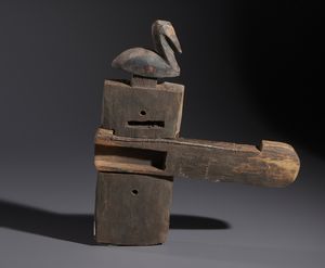 Dogon - Mali : Nello stile di Grande serratura per porta di granaio in legno e metallo  - Asta Asta 444 | AFRICA, OCEANIA E AMERICHE - ARTIGIANATO AFRICANO: VARI COMMITTENTI E SELEZIONE DALLA COLLEZIONE BARTOLOMUCCI Online - Associazione Nazionale - Case d'Asta italiane