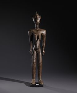 Mossi - Burkina Faso - Nello stile di Grande scultura antropomorfa femminile in legno duro a patina marrone