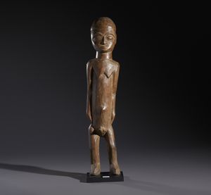 Lobi - Burkina Faso/Costa d'Avorio - Nello stile di Scultura antropomorfa in legno duro a patina marrone chiaro