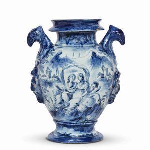 STAGNONE, SAVONA O ALBISOLA,   PRIMA MET SECOLO XVIII  - Asta UNA COLLEZIONE DI VASI DA FARMACIA IN MAIOLICA - Associazione Nazionale - Case d'Asta italiane