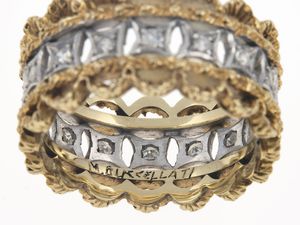 M. Buccellati. Anello con diamanti taglio huit-huit  - Asta Vintage Jewellery - Associazione Nazionale - Case d'Asta italiane