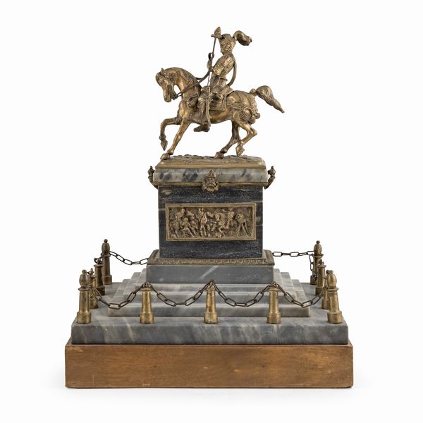 Scultura in bronzo e marmo  - Asta Arredi, Sculture, Dipinti Antichi e del XIX Secolo - Associazione Nazionale - Case d'Asta italiane