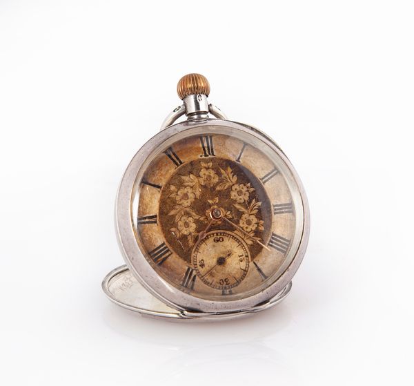 Omega - Orologio da tasca da uomo in argento 925/000. Movimento con scappamento ad ancora, bilanciere con viti e spirale Breguet. Carica remontoir. Quadrante in metallo dorato con numeri romani dipinti e lancette a pera. Secondi ad ore 6  - Asta Orologi da Polso da Tasca e da Tavolo - Associazione Nazionale - Case d'Asta italiane