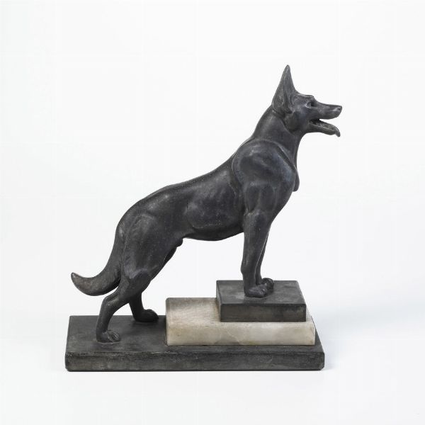 Fonditore del XX secolo Cane  - Asta Scultura XIX-XX secolo - Associazione Nazionale - Case d'Asta italiane