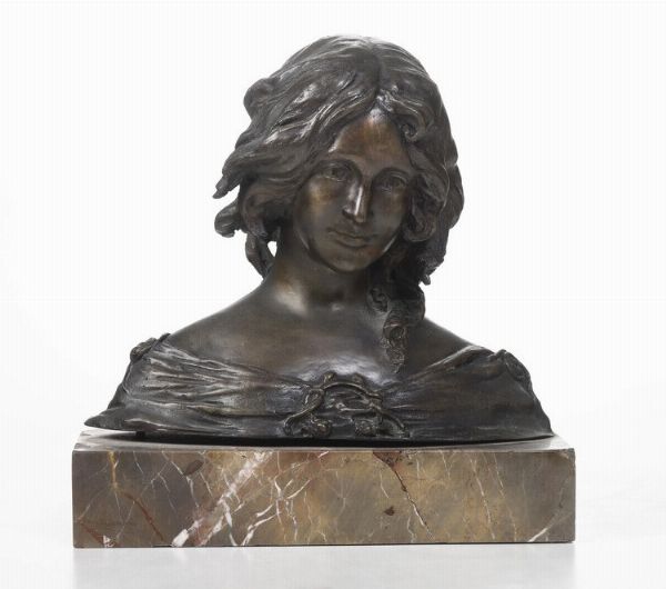 Andrea Valli (Carrara 1870-1948) Busto femminile  - Asta Scultura XIX-XX secolo - Associazione Nazionale - Case d'Asta italiane