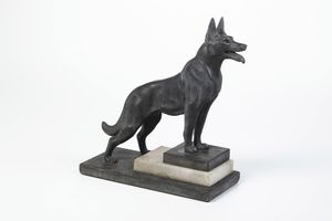 Fonditore del XX secolo Cane  - Asta Scultura XIX-XX secolo - Associazione Nazionale - Case d'Asta italiane