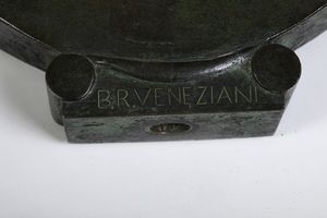 Firmato B.R. Veneziani (Rino Bonaventura Veneziani ?) XX secolo Virgo Fidelis  - Asta Scultura XIX-XX secolo - Associazione Nazionale - Case d'Asta italiane