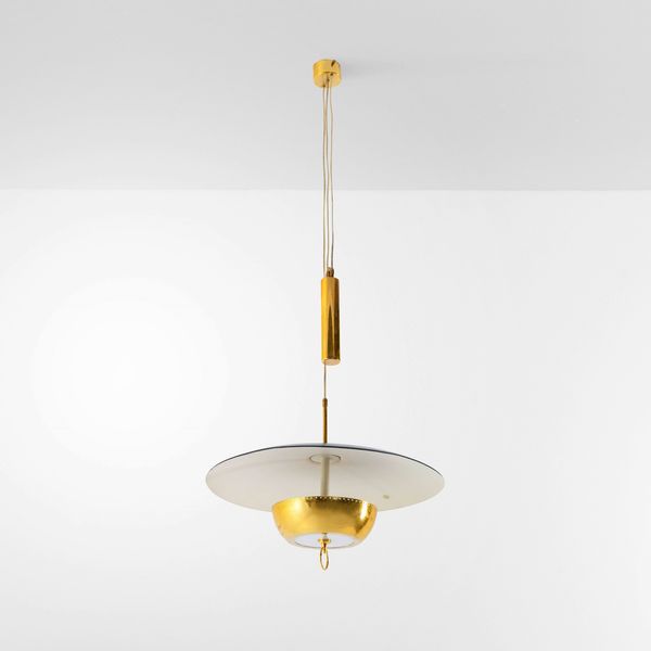 GAETANO SCOLARI : Lampada a sospensione mod. 1244  - Asta Design 200 - Associazione Nazionale - Case d'Asta italiane