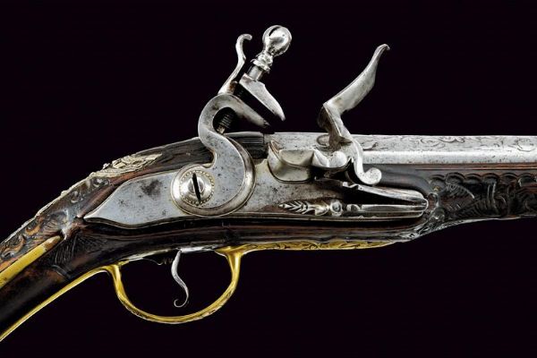 Pistola a pietra focaia  - Asta Rare Armi Antiche e Armature da Tutto il Mondo - Associazione Nazionale - Case d'Asta italiane