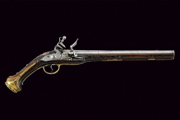 Pistola a pietra focaia  - Asta Rare Armi Antiche e Armature da Tutto il Mondo - Associazione Nazionale - Case d'Asta italiane