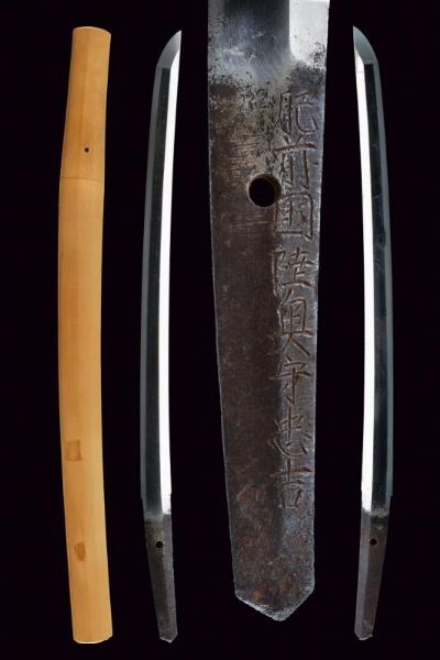 Wakizashi in shirasaya, mei: Hizen kuni ju Mustu no Kami Tadayoshi  - Asta Rare Armi Antiche e Armature da Tutto il Mondo - Associazione Nazionale - Case d'Asta italiane