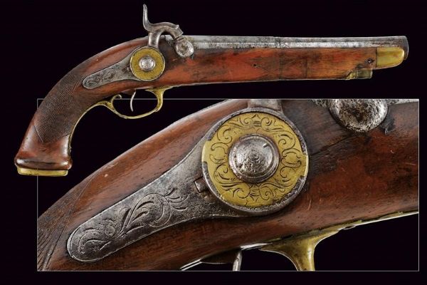 Pistola a luminello con raro sistema  - Asta Rare Armi Antiche e Armature da Tutto il Mondo - Associazione Nazionale - Case d'Asta italiane