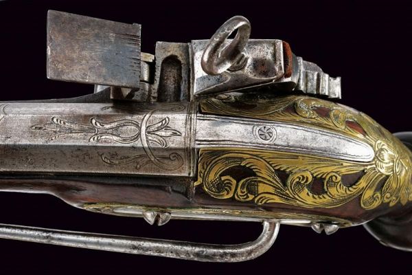 Rara pistola Ripoll alla micheletta a pietra focaia  - Asta Rare Armi Antiche e Armature da Tutto il Mondo - Associazione Nazionale - Case d'Asta italiane