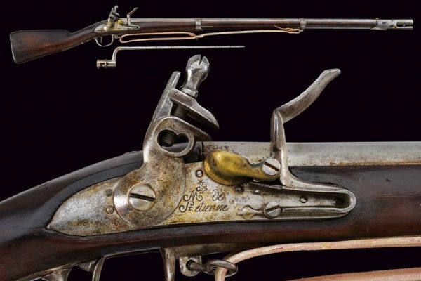 Fucile a pietra focaia con baionetta  - Asta Rare Armi Antiche e Armature da Tutto il Mondo - Associazione Nazionale - Case d'Asta italiane