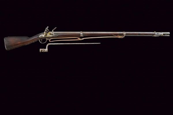 Fucile a pietra focaia con baionetta  - Asta Rare Armi Antiche e Armature da Tutto il Mondo - Associazione Nazionale - Case d'Asta italiane