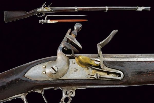 Fucile a pietra con baionetta  - Asta Rare Armi Antiche e Armature da Tutto il Mondo - Associazione Nazionale - Case d'Asta italiane