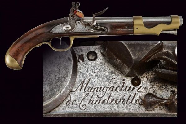 Pistola a pietra focaia Mod. 1763-66  - Asta Rare Armi Antiche e Armature da Tutto il Mondo - Associazione Nazionale - Case d'Asta italiane