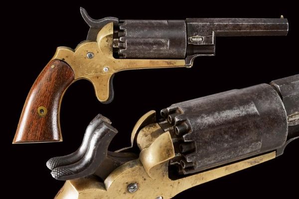 John Walch Ten-Shot Double Hammers Pocket Revolver  - Asta Rare Armi Antiche e Armature da Tutto il Mondo - Associazione Nazionale - Case d'Asta italiane