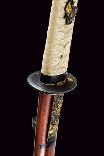 Wakizashi con firma Fujiwara KuniYoshi -Tsukuru O Koreo  - Asta Rare Armi Antiche e Armature da Tutto il Mondo - Associazione Nazionale - Case d'Asta italiane