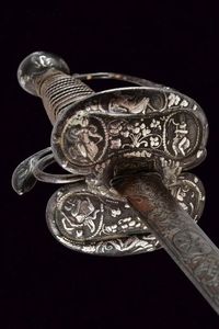 Spadino ageminato in argento  - Asta Rare Armi Antiche e Armature da Tutto il Mondo - Associazione Nazionale - Case d'Asta italiane