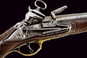 Pistola alla micheletta a pietra focaia  - Asta Rare Armi Antiche e Armature da Tutto il Mondo - Associazione Nazionale - Case d'Asta italiane