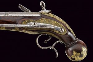 Rara pistola Ripoll alla micheletta a pietra focaia  - Asta Rare Armi Antiche e Armature da Tutto il Mondo - Associazione Nazionale - Case d'Asta italiane