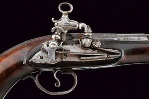 Bella pistola alla micheletta ridotta a luminello, da ufficiale  - Asta Rare Armi Antiche e Armature da Tutto il Mondo - Associazione Nazionale - Case d'Asta italiane