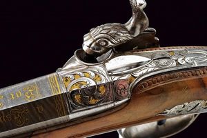 Straordinario paio di pistole a luminello di Arana  - Asta Rare Armi Antiche e Armature da Tutto il Mondo - Associazione Nazionale - Case d'Asta italiane