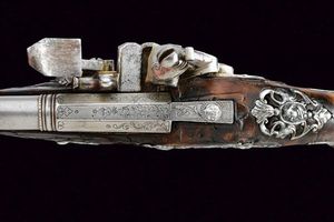 Deliziosa pistola da viaggio alla fiorentina firmata Domenico Guardiani  - Asta Rare Armi Antiche e Armature da Tutto il Mondo - Associazione Nazionale - Case d'Asta italiane