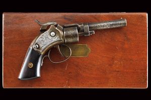 Rarissimo Mass. Arms Co. Maynard Primed Pocket Revolver in cassetta  - Asta Rare Armi Antiche e Armature da Tutto il Mondo - Associazione Nazionale - Case d'Asta italiane