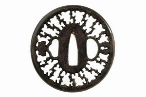 Tsuba sukashi  - Asta Rare Armi Antiche e Armature da Tutto il Mondo - Associazione Nazionale - Case d'Asta italiane