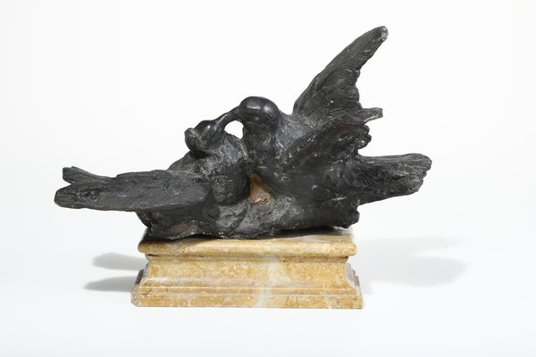 Fonditore del XX secolo Coppia di colombi  - Asta Sculture del XIX e XX secolo - Associazione Nazionale - Case d'Asta italiane