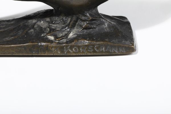 Karl Korschann : Oca che si abbevera  - Asta Sculture del XIX e XX secolo - Associazione Nazionale - Case d'Asta italiane