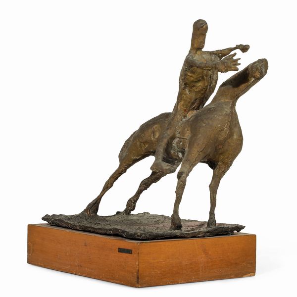 Fonditore del XX secolo Uomo a cavallo  - Asta Sculture del XIX e XX secolo - Associazione Nazionale - Case d'Asta italiane