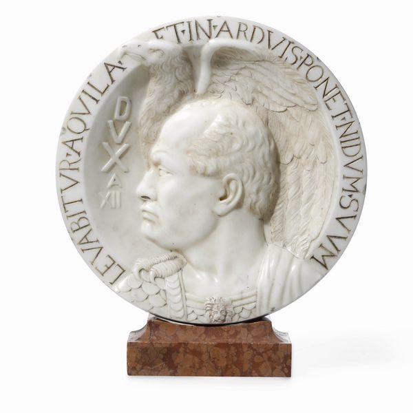 Mussolini in veste di condottiero romano. 1933-34 Ritratto di Mussolini in veste di condottiero romano  - Asta Sculture del XIX e XX secolo - Associazione Nazionale - Case d'Asta italiane